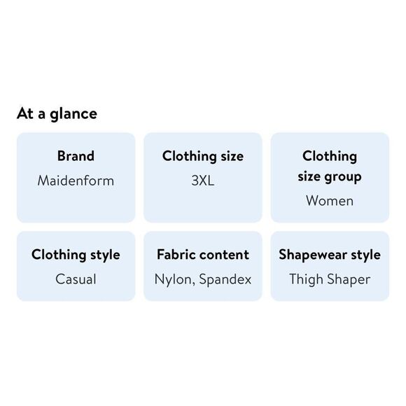 Maidenform Shapewear 3XL Ultra Firm High Waist Sculpting Thigh Slimmer Lycra NWT - Picture 6 of 12